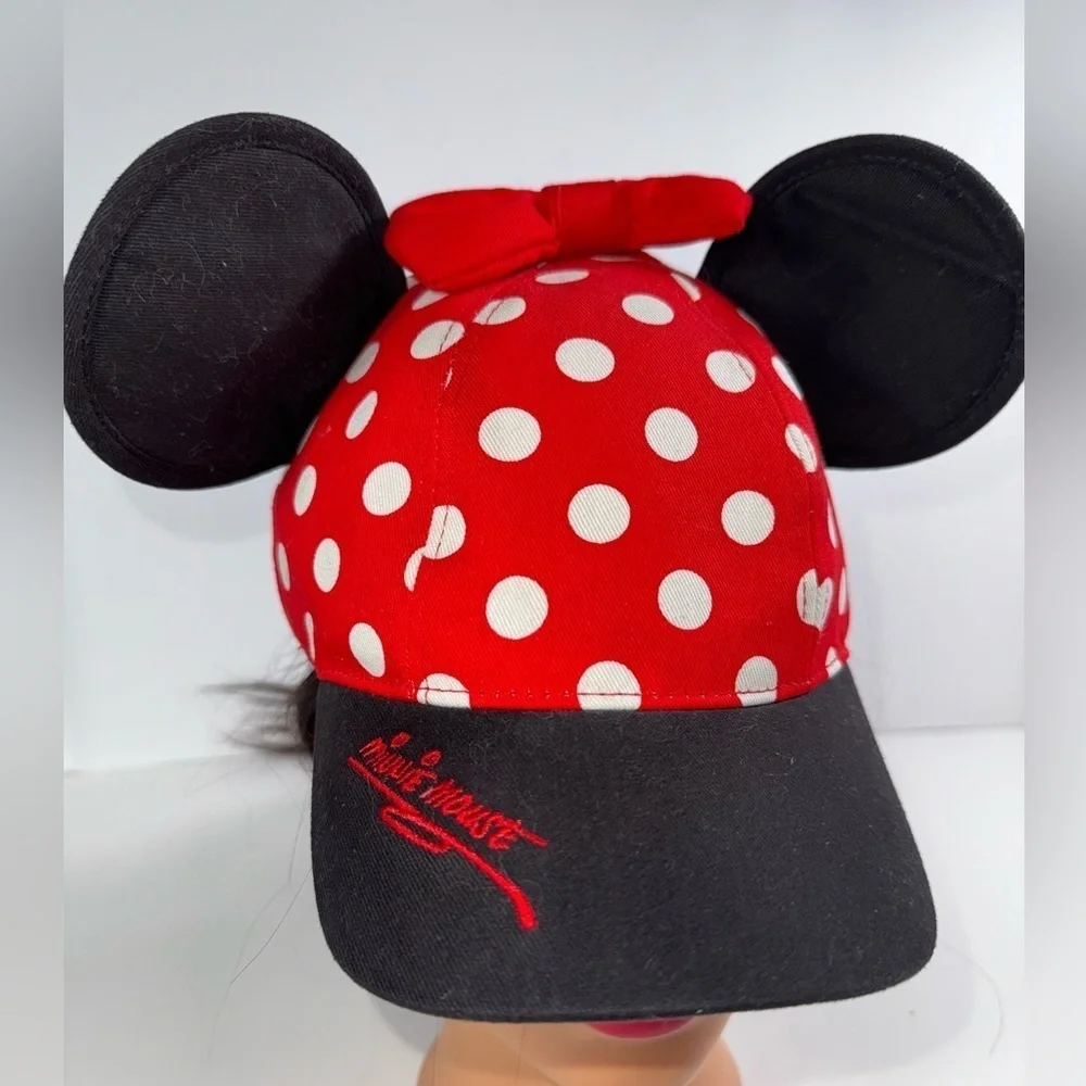 Disney Parks Minnie Mouse Ears Baseball Cap Hat Disneyland